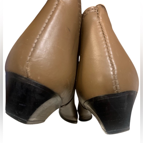 Tarantino’s Genuine Leather/Suede Taupe Low Heel Slouch Boots Women's Size 7.5 - Picture 7 of 9